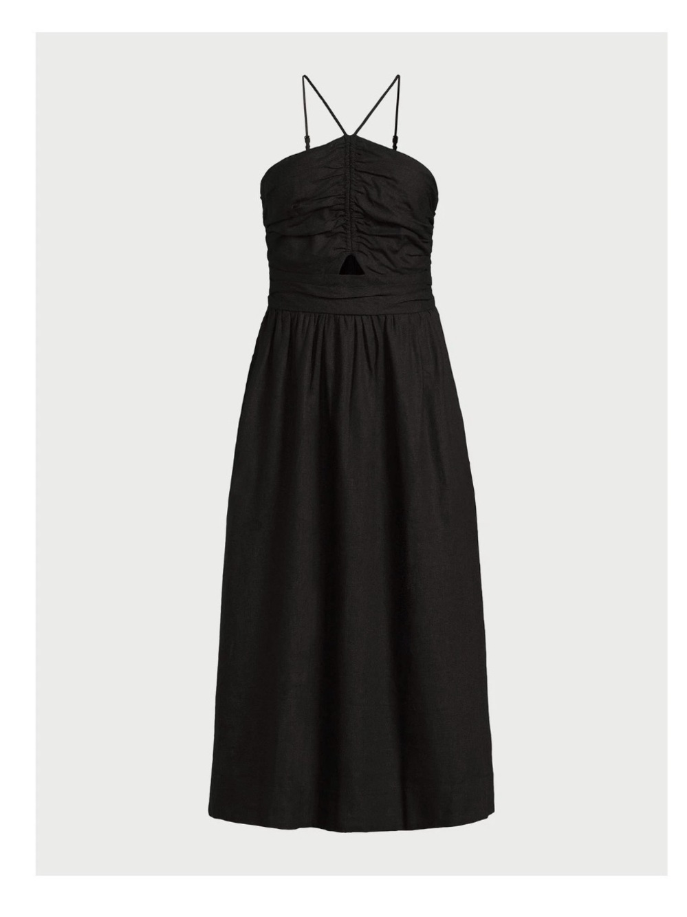 ✨NWT✨ FREE ASSEMBLY Strappy Ruched Midi Cutout Dress - Large - Picture 4 of 11